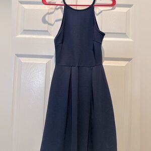 Racer back navy dress